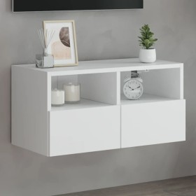 Mueble de TV de pared madera de ingeniería blanco 60x30x30 cm de , Muebles TV - Ref: Foro24-836854, Precio: 44,67 €, Descuent...