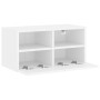 Mueble de TV de pared madera de ingeniería blanco 60x30x30 cm de , Muebles TV - Ref: Foro24-836854, Precio: 44,67 €, Descuent...