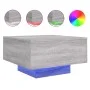 Mesa de centro con luces LED gris Sonoma 55x55x31 cm de , Mesas de centro - Ref: Foro24-836579, Precio: 63,14 €, Descuento: %