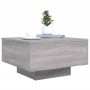 Mesa de centro con luces LED gris Sonoma 55x55x31 cm de , Mesas de centro - Ref: Foro24-836579, Precio: 65,21 €, Descuento: %