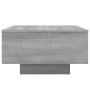 Mesa de centro con luces LED gris Sonoma 55x55x31 cm de , Mesas de centro - Ref: Foro24-836579, Precio: 65,21 €, Descuento: %