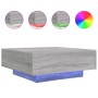 Mesa de centro con luces LED gris Sonoma 80x80x31 cm de , Mesas de centro - Ref: Foro24-836593, Precio: 91,06 €, Descuento: %
