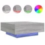 Mesa de centro con luces LED gris Sonoma 80x80x31 cm de , Mesas de centro - Ref: Foro24-836593, Precio: 89,54 €, Descuento: %