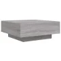 Mesa de centro con luces LED gris Sonoma 80x80x31 cm de , Mesas de centro - Ref: Foro24-836593, Precio: 89,54 €, Descuento: %