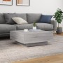 Mesa de centro con luces LED gris Sonoma 80x80x31 cm de , Mesas de centro - Ref: Foro24-836593, Precio: 91,06 €, Descuento: %