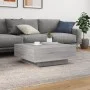 Mesa de centro con luces LED gris Sonoma 80x80x31 cm de , Mesas de centro - Ref: Foro24-836593, Precio: 89,54 €, Descuento: %