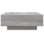 Mesa de centro con luces LED gris Sonoma 80x80x31 cm de , Mesas de centro - Ref: Foro24-836593, Precio: 91,06 €, Descuento: %
