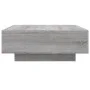 Mesa de centro con luces LED gris Sonoma 80x80x31 cm de , Mesas de centro - Ref: Foro24-836593, Precio: 89,54 €, Descuento: %