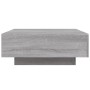 Mesa de centro con luces LED gris Sonoma 80x80x31 cm de , Mesas de centro - Ref: Foro24-836593, Precio: 91,06 €, Descuento: %