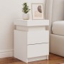 Mesitas de noche con luces LED 2 unidades blanco 35x39x55 cm de , Mesitas de noche - Ref: Foro24-836750, Precio: 115,66 €, De...