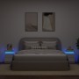 Mesitas de noche con luces LED 2 unidades blanco 35x39x55 cm de , Mesitas de noche - Ref: Foro24-836750, Precio: 115,66 €, De...