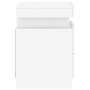 Mesitas de noche con luces LED 2 unidades blanco 35x39x55 cm de , Mesitas de noche - Ref: Foro24-836750, Precio: 115,66 €, De...