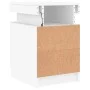Bedside tables with LED lights 2 units white 35x39x55 cm by , Nightstands - Ref: Foro24-836750, Price: 113,51 €, Discount: %