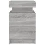 Mesita de noche con luces LED gris Sonoma 35x39x55 cm de , Mesitas de noche - Ref: Foro24-836759, Precio: 72,70 €, Descuento: %