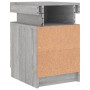 Mesita de noche con luces LED gris Sonoma 35x39x55 cm de , Mesitas de noche - Ref: Foro24-836759, Precio: 74,21 €, Descuento: %