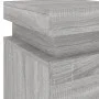 Mesita de noche con luces LED gris Sonoma 35x39x55 cm de , Mesitas de noche - Ref: Foro24-836759, Precio: 72,70 €, Descuento: %