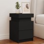 Mesitas de noche con luces LED 2 unidades negro 35x39x55 cm de , Mesitas de noche - Ref: Foro24-836752, Precio: 108,23 €, Des...