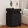 Mesitas de noche con luces LED 2 unidades negro 35x39x55 cm de , Mesitas de noche - Ref: Foro24-836752, Precio: 106,89 €, Des...