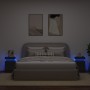 Mesitas de noche con luces LED 2 unidades negro 35x39x55 cm de , Mesitas de noche - Ref: Foro24-836752, Precio: 108,23 €, Des...