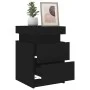 Mesitas de noche con luces LED 2 unidades negro 35x39x55 cm de , Mesitas de noche - Ref: Foro24-836752, Precio: 106,89 €, Des...