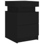 Mesitas de noche con luces LED 2 unidades negro 35x39x55 cm de , Mesitas de noche - Ref: Foro24-836752, Precio: 106,89 €, Des...