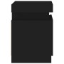 Mesitas de noche con luces LED 2 unidades negro 35x39x55 cm de , Mesitas de noche - Ref: Foro24-836752, Precio: 108,23 €, Des...