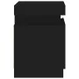 Mesitas de noche con luces LED 2 unidades negro 35x39x55 cm de , Mesitas de noche - Ref: Foro24-836752, Precio: 106,89 €, Des...