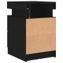 Mesitas de noche con luces LED 2 unidades negro 35x39x55 cm de , Mesitas de noche - Ref: Foro24-836752, Precio: 106,89 €, Des...