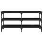 Banco zapatero madera de ingeniería negro 100x38,5x49 cm de , Bancos para recibidores y almacenamiento - Ref: Foro24-839043, ...