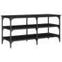 Banco zapatero madera de ingeniería negro 100x38,5x49 cm de , Bancos para recibidores y almacenamiento - Ref: Foro24-839043, ...