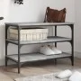 Shoe bench Sonoma gray engineered wood 70x38.5x49 cm by , Benches for halls and storage - Ref: Foro24-839041, Price: 48,61 €,...