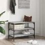 Shoe bench Sonoma gray engineered wood 70x38.5x49 cm by , Benches for halls and storage - Ref: Foro24-839041, Price: 48,61 €,...