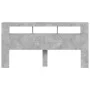 Concrete gray engineered wood LED headboard 200x18.5x103.5 cm by , Headboards and footboards - Ref: Foro24-837368, Price: 93,...