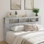 Concrete gray engineered wood LED headboard 200x18.5x103.5 cm by , Headboards and footboards - Ref: Foro24-837368, Price: 93,...