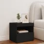 Mesita de noche con luces LED negro 50x40x45 cm de , Mesitas de noche - Ref: Foro24-836765, Precio: 64,67 €, Descuento: %