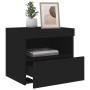 Mesita de noche con luces LED negro 50x40x45 cm de , Mesitas de noche - Ref: Foro24-836765, Precio: 62,36 €, Descuento: %