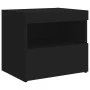 Mesita de noche con luces LED negro 50x40x45 cm de , Mesitas de noche - Ref: Foro24-836765, Precio: 64,67 €, Descuento: %