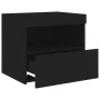 Mesita de noche con luces LED negro 50x40x45 cm de , Mesitas de noche - Ref: Foro24-836765, Precio: 64,67 €, Descuento: %