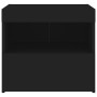 Mesita de noche con luces LED negro 50x40x45 cm de , Mesitas de noche - Ref: Foro24-836765, Precio: 62,36 €, Descuento: %