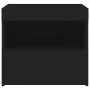 Mesita de noche con luces LED negro 50x40x45 cm de , Mesitas de noche - Ref: Foro24-836765, Precio: 64,67 €, Descuento: %