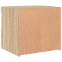 Mesita de noche con luces LED roble Sonoma 50x40x45 cm de , Mesitas de noche - Ref: Foro24-836767, Precio: 57,89 €, Descuento: %