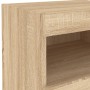 Mesita de noche con luces LED roble Sonoma 50x40x45 cm de , Mesitas de noche - Ref: Foro24-836767, Precio: 57,89 €, Descuento: %