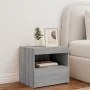 Mesita de noche con luces LED gris Sonoma 50x40x45 cm de , Mesitas de noche - Ref: Foro24-836773, Precio: 58,83 €, Descuento: %