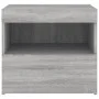 Mesita de noche con luces LED gris Sonoma 50x40x45 cm de , Mesitas de noche - Ref: Foro24-836773, Precio: 58,83 €, Descuento: %