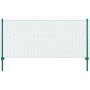 Valla de malla alambre con postes acero 25x0,5 m verde de vidaXL, Paneles de vallas - Ref: Foro24-144603, Precio: 59,01 €, De...