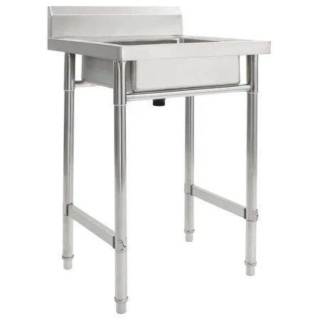 Fregadero de cocina con un seno acero inoxidable de vidaXL, Fregaderos - Ref: Foro24-144290, Precio: 138,27 €, Descuento: %