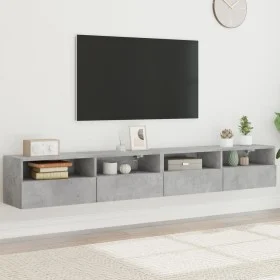 Muebles de pared de TV 2 uds madera gris hormigón 100x30x30 cm de , Muebles TV - Ref: Foro24-836889, Precio: 91,15 €, Descuen...