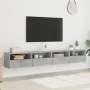Muebles de pared de TV 2 uds madera gris hormigón 100x30x30 cm de , Muebles TV - Ref: Foro24-836889, Precio: 91,15 €, Descuen...