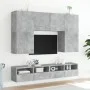 Muebles de pared de TV 2 uds madera gris hormigón 100x30x30 cm de , Muebles TV - Ref: Foro24-836889, Precio: 91,15 €, Descuen...