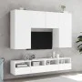 Mueble de pared para TV madera ingeniería blanco 100x30x30 cm de , Muebles TV - Ref: Foro24-836882, Precio: 55,36 €, Descuent...